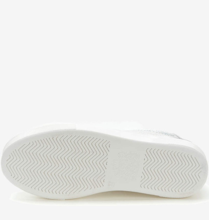 Кеды  Keddo  серебряный  кожа искусств. F-80730 фото в интернет-магазине | Omadey.ru