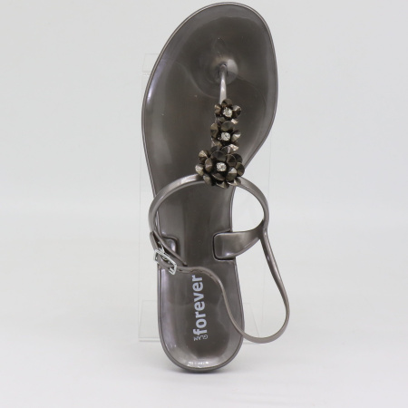 Босоножки  Glam Forever  серый  поливинилхлорид F-71007 фото в интернет-магазине | Omadey.ru