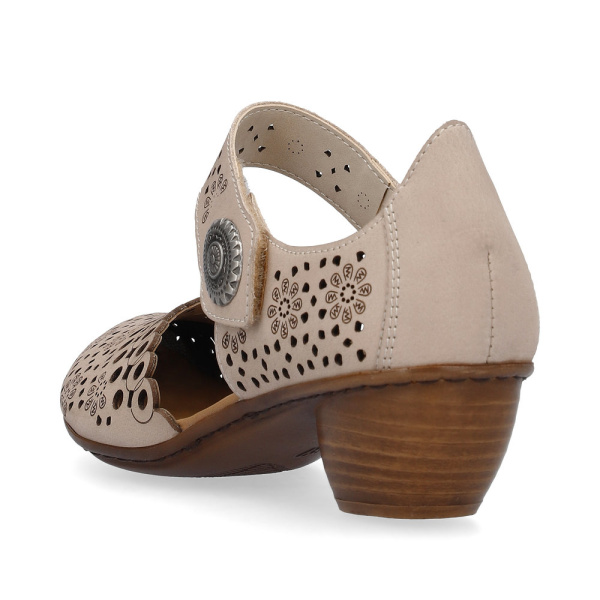 Фото Туфли летние  Rieker  бежевый  кожа F-400079