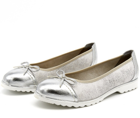 Балетки  Jana  белый  текстиль F-81072 фото в интернет-магазине | Omadey.ru