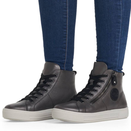 Ботинки  Remonte  серый  кожа Z-300013 фото в интернет-магазине | Omadey.ru