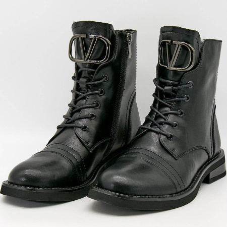Ботинки  Bonavi  черный  кожа Z-100289