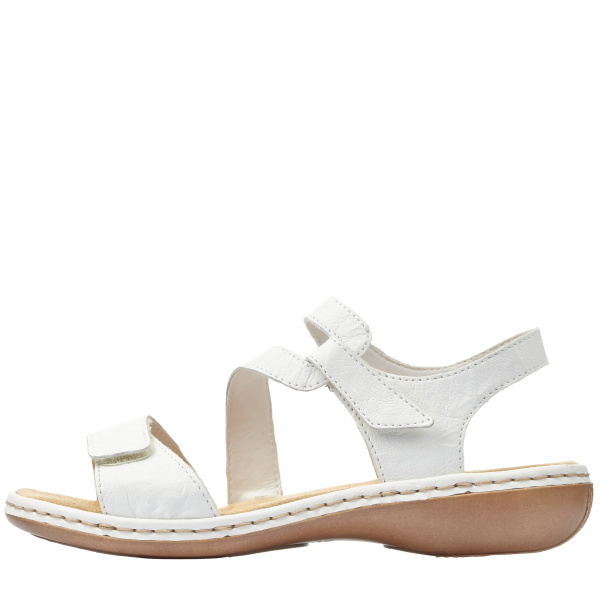 Фото Босоножки  Rieker  белый  кожа F-400482