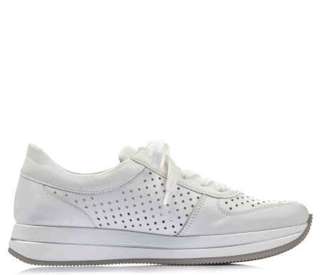 Кроссовки  женские Rieker  белый  кожа/кожа искусств. F-90085 фото в интернет-магазине | Omadey.ru