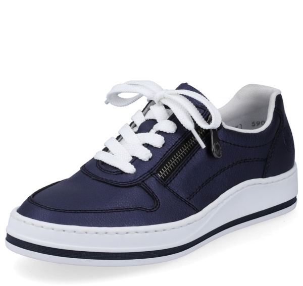 Фото Кроссовки  Rieker  синий  кожа/кожа искусств. F-200068