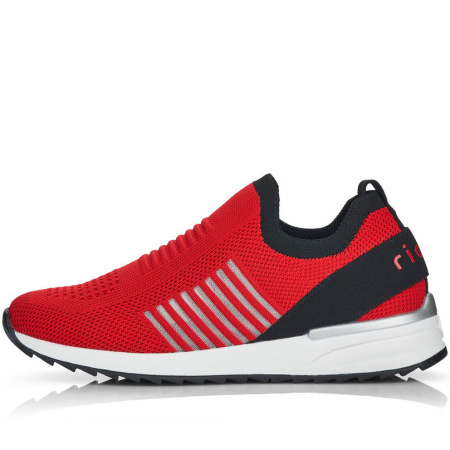 Кроссовки  Rieker  красный  текстиль F-90464 фото в интернет-магазине | Omadey.ru