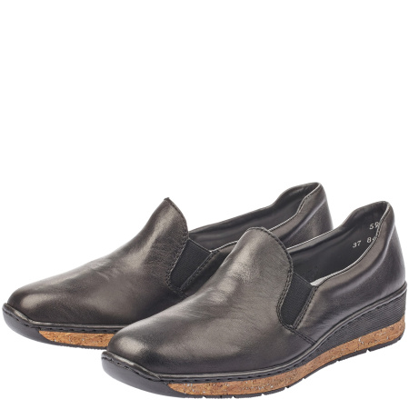 Туфли  Rieker  черный  кожа F-400017 фото в интернет-магазине | Omadey.ru