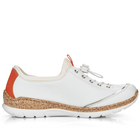 Кеды  женские Rieker  белый  кожа искусств./текстиль F-100088 фото в интернет-магазине | Omadey.ru