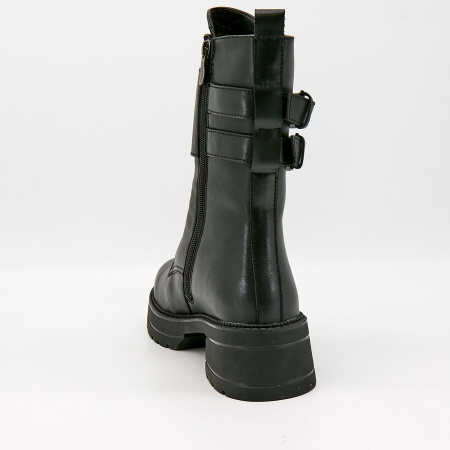 Ботинки  Madella  черный  кожа Z-100726 фото в интернет-магазине | Omadey.ru