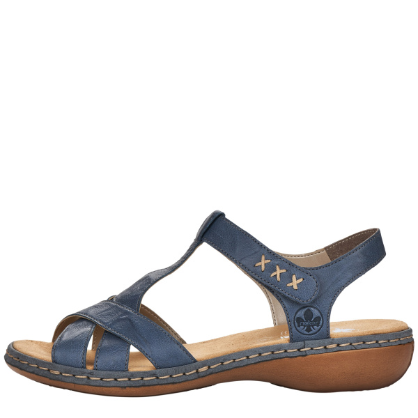 Фото Сандалии  Rieker  голубой  кожа F-400120 Фото Сандалии  Rieker  голубой  кожа F-400120
