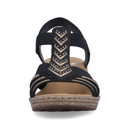 Босоножки  Rieker  синий  кожа искусств. F-400528 фото в интернет-магазине | Omadey.ru