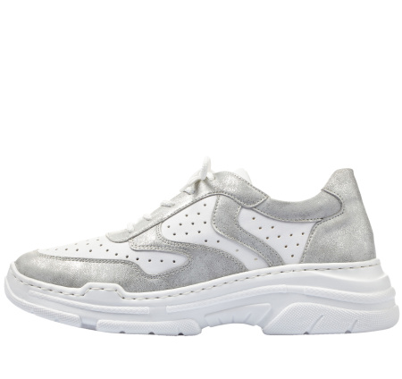 Кроссовки  Rieker  белый  кожа искусств. F-81160 фото в интернет-магазине | Omadey.ru