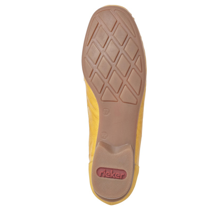 Мокасины  женские Rieker  желтый  кожа/кожа искусств. F-90122 фото в интернет-магазине | Omadey.ru