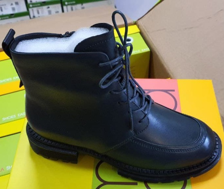 Ботинки  Madella  оливковый  кожа Z-100434 фото в интернет-магазине | Omadey.ru