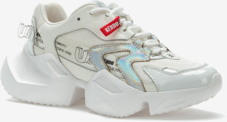 Кроссовки  Keddo  белый  текстиль/кожа F-80703 фото в интернет-магазине | Omadey.ru