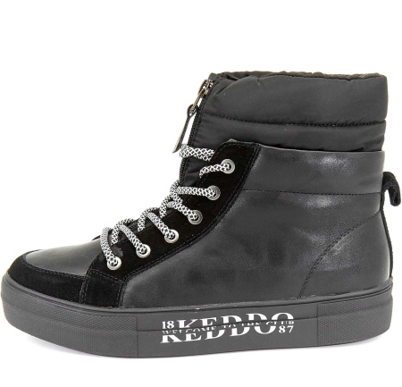 Ботинки  Keddo  черный  замша/кожа искусств. Z-8638