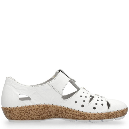 Туфли летние  Rieker  белый  кожа F-400081 фото в интернет-магазине | Omadey.ru