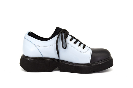 Полуботинки  Rovigo  сине-черный  кожа Z-8216 фото в интернет-магазине | Omadey.ru