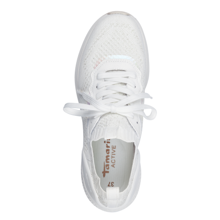 Кроссовки  Tamaris  белый кожа искусств./текстиль F-400609 фото в интернет-магазине | Omadey.ru