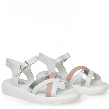 Сандалии  Baden  белый  композиц.кожа F-90290 фото в интернет-магазине | Omadey.ru