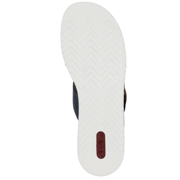 Фото Шлепанцы  Rieker  синий  кожа искусств. F-400269