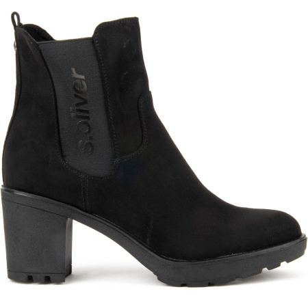 Ботильоны  S.Oliver  черный  текстиль Z-8956 фото в интернет-магазине | Omadey.ru