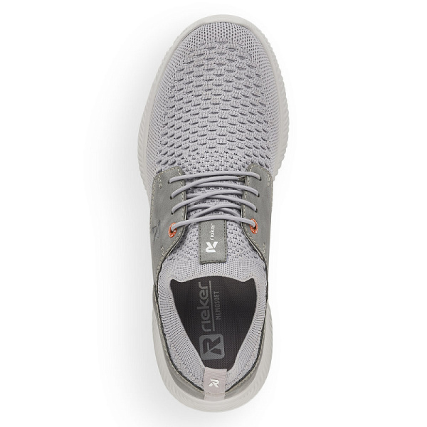 Фото Кроссовки  Rieker  серый  кожа искусств./текстиль F-100542 мужские