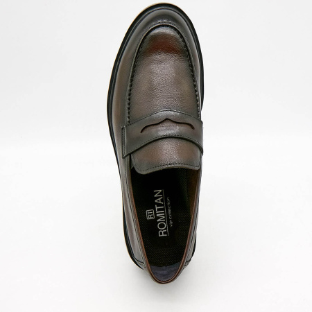 Туфли  Romitan  коричневый  кожа Z-100687 фото в интернет-магазине | Omadey.ru