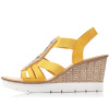 Босоножки  Rieker  желтый  кожа искусств. F-80752 фото в интернет-магазине | Omadey.ru