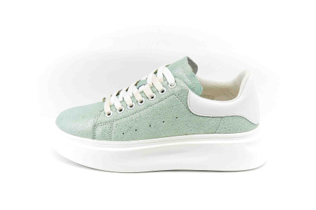 Кеды  Quattro Fiori  зеленый  кожа F-80325 фото в интернет-магазине | Omadey.ru