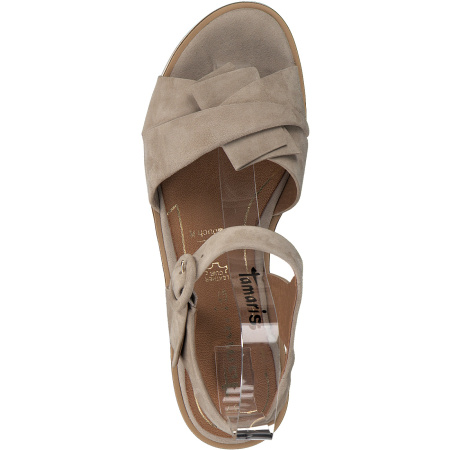 Босоножки  Tamaris  бежевый  замша F-80801 фото в интернет-магазине | Omadey.ru