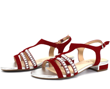 Босоножки  Caprice  красный  кожа F-7704 фото в интернет-магазине | Omadey.ru