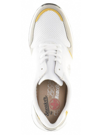 Кроссовки  женские Rieker  белый  кожа искусств. F-90463 фото в интернет-магазине | Omadey.ru