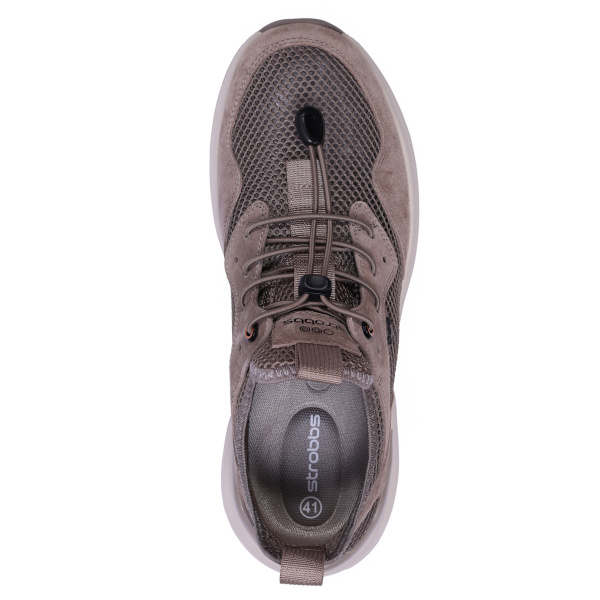 Фото Кроссовки  Strobbs  коричневый замша/текстиль F-400953 мужские