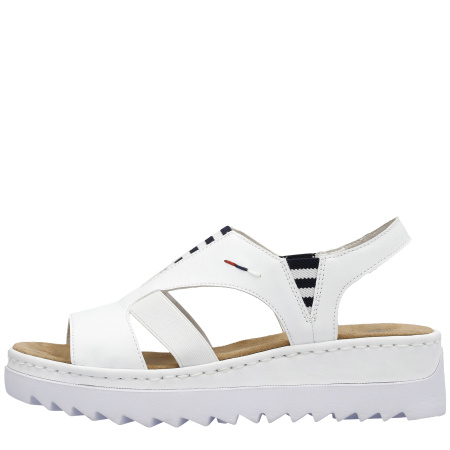 Босоножки  Rieker  белый  кожа искусств. F-400209 фото в интернет-магазине | Omadey.ru