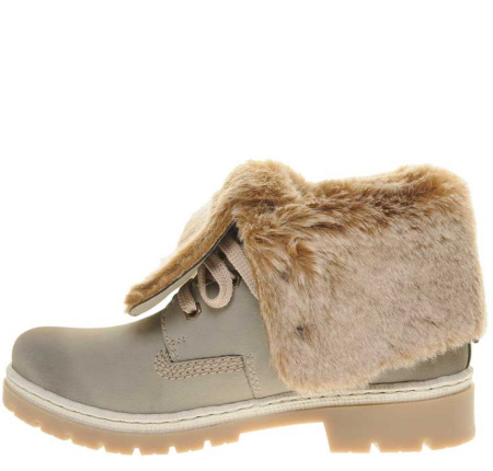 Ботинки  Rieker  серый  кожа/текстиль Z-89044 фото в интернет-магазине | Omadey.ru