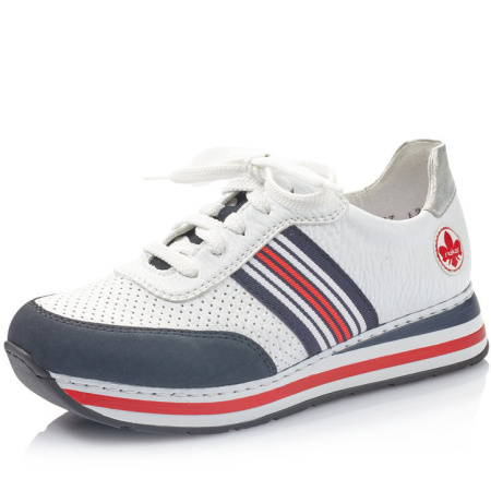 Кроссовки  Rieker  белый  кожа искусств. F-90133 фото в интернет-магазине | Omadey.ru