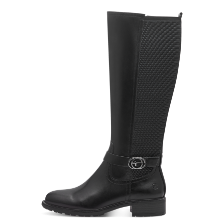 Сапоги  Tamaris  черный  кожа Z-400618 фото в интернет-магазине | Omadey.ru