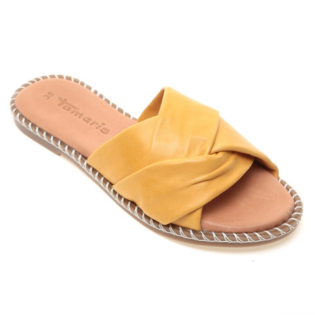 Шлепанцы  Tamaris  желтый  кожа F-91211 фото в интернет-магазине | Omadey.ru