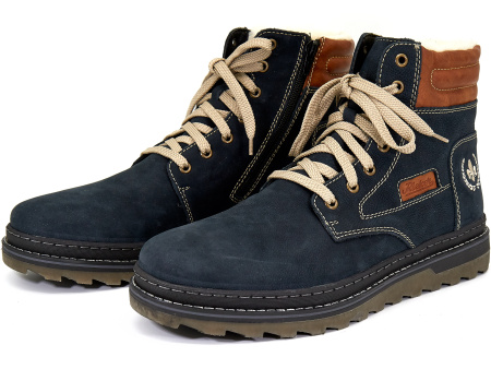 Ботинки  Rieker  синий  кожа/кожа искусств. Z-8194 фото в интернет-магазине | Omadey.ru