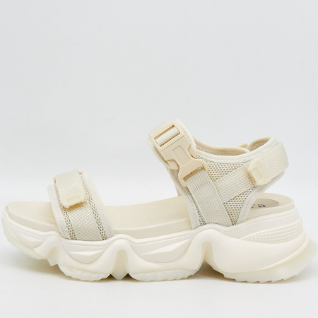 Сандалии  MYSET  бежевый  текстиль F-100430 фото в интернет-магазине | Omadey.ru Сандалии  MYSET  бежевый  текстиль F-100430 фото в интернет-магазине | Omadey.ru