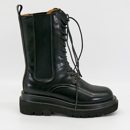 Ботинки  CV Martanni  черный  кожа Z-90644 фото в интернет-магазине | Omadey.ru