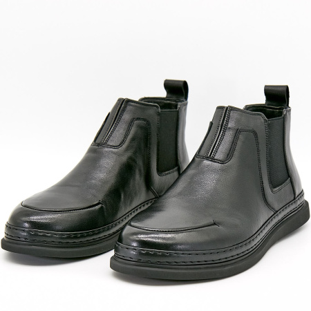Ботинки  Mirco Osvaldo  черный  кожа Z-100684