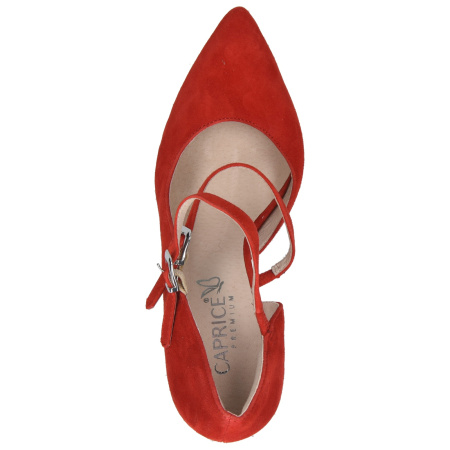 Туфли  Caprice  красный  кожа F-80776 фото в интернет-магазине | Omadey.ru
