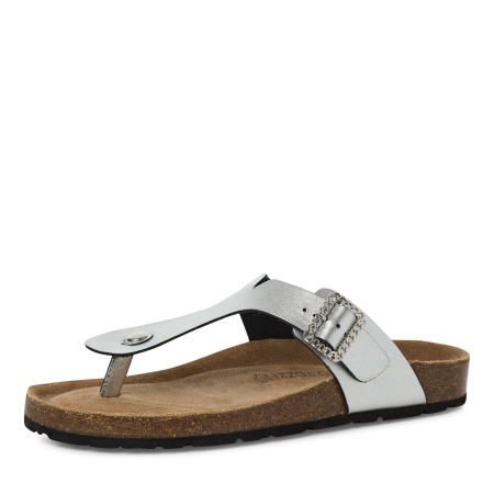 Шлепанцы  Marco Tozzi  серебряный  кожа F-400825 фото в интернет-магазине | Omadey.ru