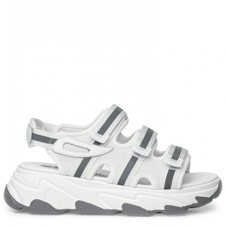 Сандалии  Baden  белый  текстиль F-90901 фото в интернет-магазине | Omadey.ru