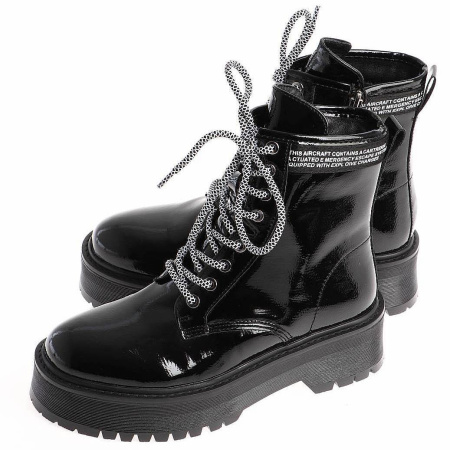 Ботинки  Keddo  черный  кожа лаковая искусств. Z-100727 фото в интернет-магазине | Omadey.ru