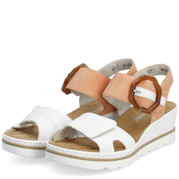 Фото Босоножки  Rieker  мультицвет  кожа искусств. F-400124