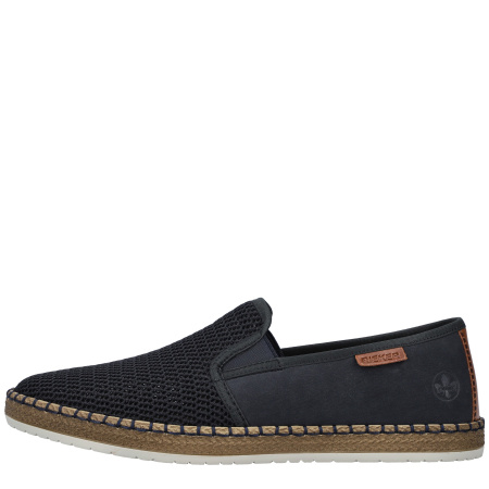 Слипоны  Rieker  синий  кожа искусств./текстиль F-400139 фото в интернет-магазине | Omadey.ru