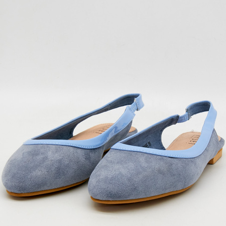 Слингбэки  MYSET  голубой  текстиль F-90944 фото в интернет-магазине | Omadey.ru